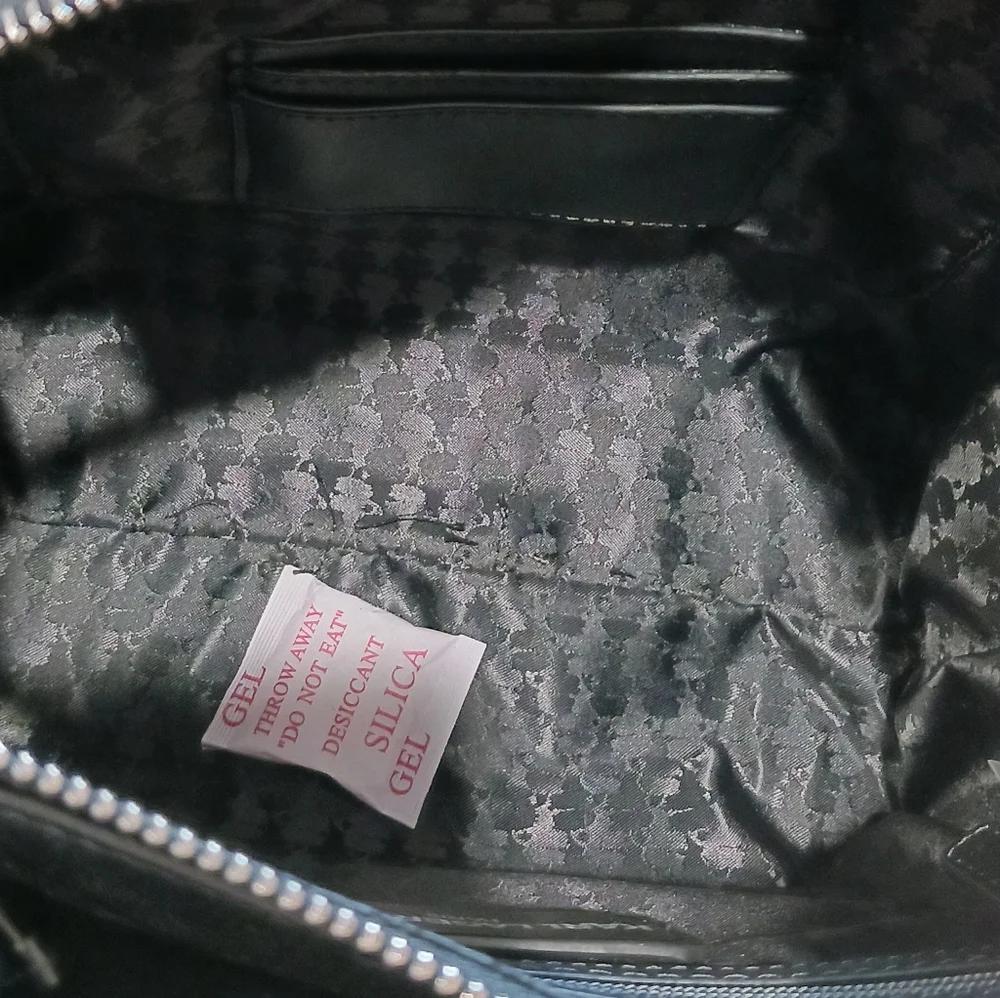 Karl Lagerfeld Embossed Legacy Maybelle Satchel Eiffel Tower Karl Profile - Picture 7 of 9